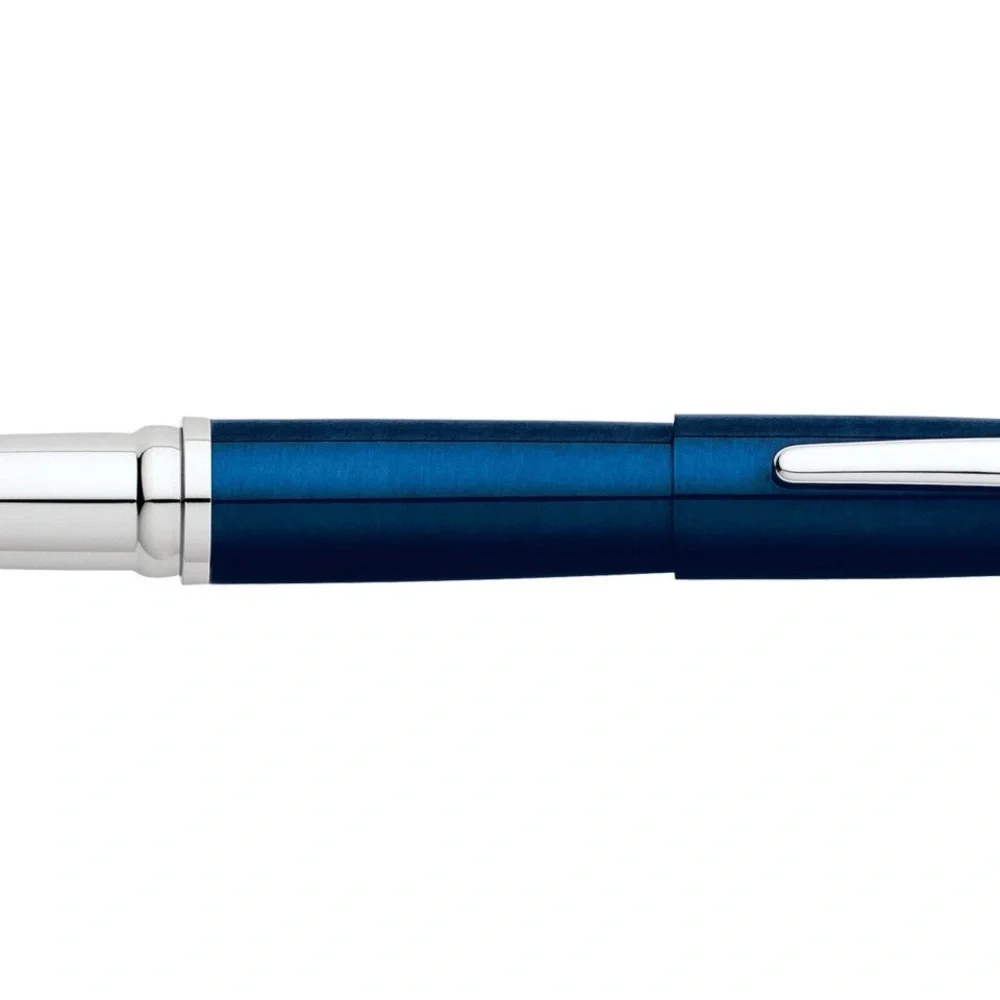 Cross® ATX Translucent Blue Lacquer Fountain Pen with Medium Stainless Steel Nib
